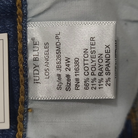 NWT Judy Blue Jeans Women's sz 24 Skinny Fit Distressed Animal Print Denim Jean - Picture 9 of 12